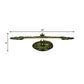 19.5"/23.5"/26" Breite Grüne Verlängerte Waschbeckenleuchte Klassische Metall LED Badezimmer Wandleuchte Lampe, Weiß/Warmes Licht