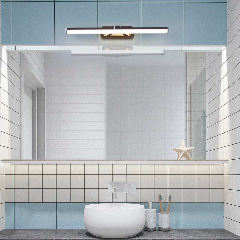 Braun verlängert Vanity Licht Leuchte Klassisch Metall LED 16,5"/23" breite Badezimmer Wandleuchte Lampe in weiß/warmer Licht