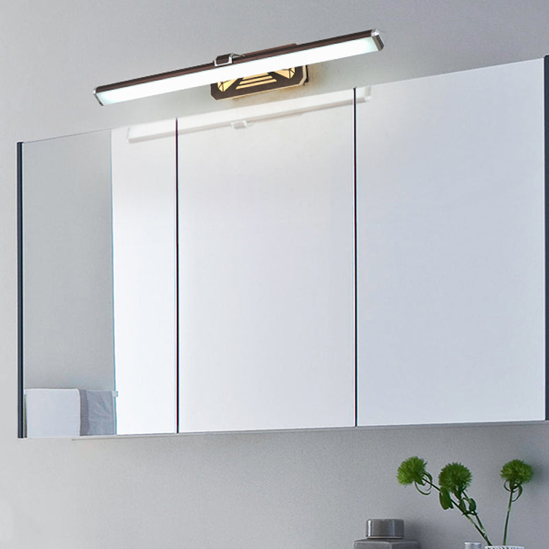 Braun verlängert Vanity Licht Leuchte Klassisch Metall LED 16,5"/23" breite Badezimmer Wandleuchte Lampe in weiß/warmer Licht