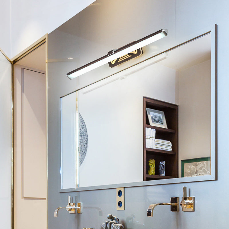 Braun verlängert Vanity Licht Leuchte Klassisch Metall LED 16,5"/23" breite Badezimmer Wandleuchte Lampe in weiß/warmer Licht