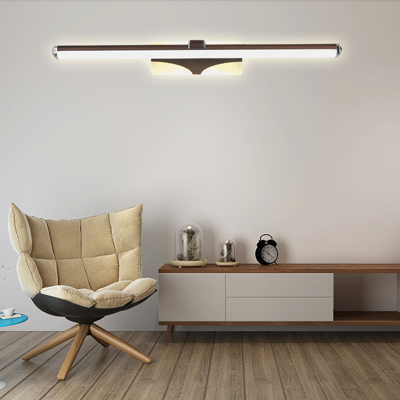 Braun verlängerte Vanity Lichtarmatur klassische Metall LED Badezimmer Wandleuchte Lampe in Weiß/Warmlicht, 16,5"/23" breit