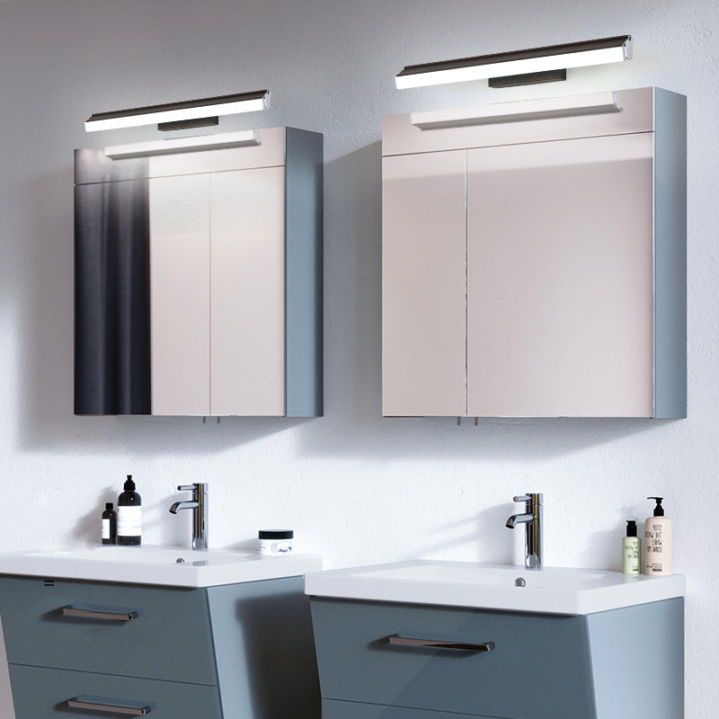 Frendorf | 16"/22.5" Breite Braune Verlängerte Vanity Licht Armatur Klassische Metall LED Badezimmer Wandleuchte Lampe in Weiß/Warmes Licht