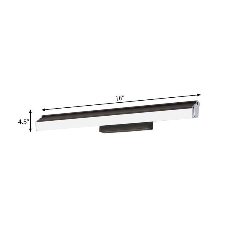 Frendorf | 16"/22.5" Breite Braune Verlängerte Vanity Licht Armatur Klassische Metall LED Badezimmer Wandleuchte Lampe in Weiß/Warmes Licht