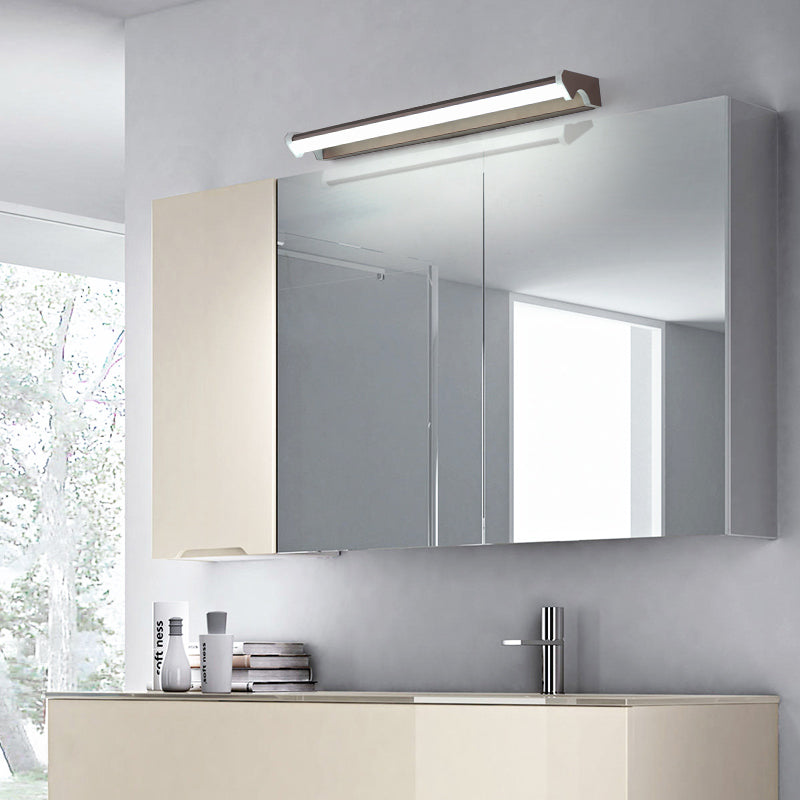 Frendorf | 16"/22.5" Breite Braune Verlängerte Vanity Lichtarmatur Klassische Metall LED Badezimmer Wandleuchte Lampe, Weiß/Warmes Licht