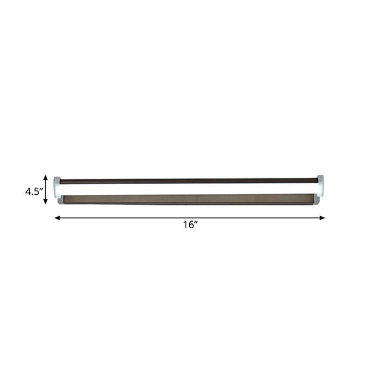Frendorf | 16"/22.5" Breite Braune Verlängerte Vanity Lichtarmatur Klassische Metall LED Badezimmer Wandleuchte Lampe, Weiß/Warmes Licht