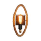 Frendorf | 1-Kop Seil Wandlamp Loftstijl Zwarte Afwerking Ronde/Ovale Gang Metaal Wandmontage Verlichting met Blootgestelde Gloeilamp