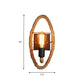 Frendorf | 1-Kop Seil Wandlamp Loftstijl Zwarte Afwerking Ronde/Ovale Gang Metaal Wandmontage Verlichting met Blootgestelde Gloeilamp
