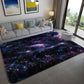 Frendorf | Mystical Galaxy 3D Grafik Teppich Blau-Schwarz Polypropylen Teppich Rutschfeste Unterlage Waschbar Fleckenresistenter Teppich für Wohnzimmer