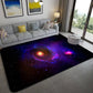 Frendorf | Mystical Galaxy 3D Grafik Teppich Blau-Schwarz Polypropylen Teppich Rutschfeste Unterlage Waschbar Fleckenresistenter Teppich für Wohnzimmer
