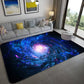 Frendorf | Mystical Galaxy 3D Grafik Teppich Blau-Schwarz Polypropylen Teppich Rutschfeste Unterlage Waschbar Fleckenresistenter Teppich für Wohnzimmer