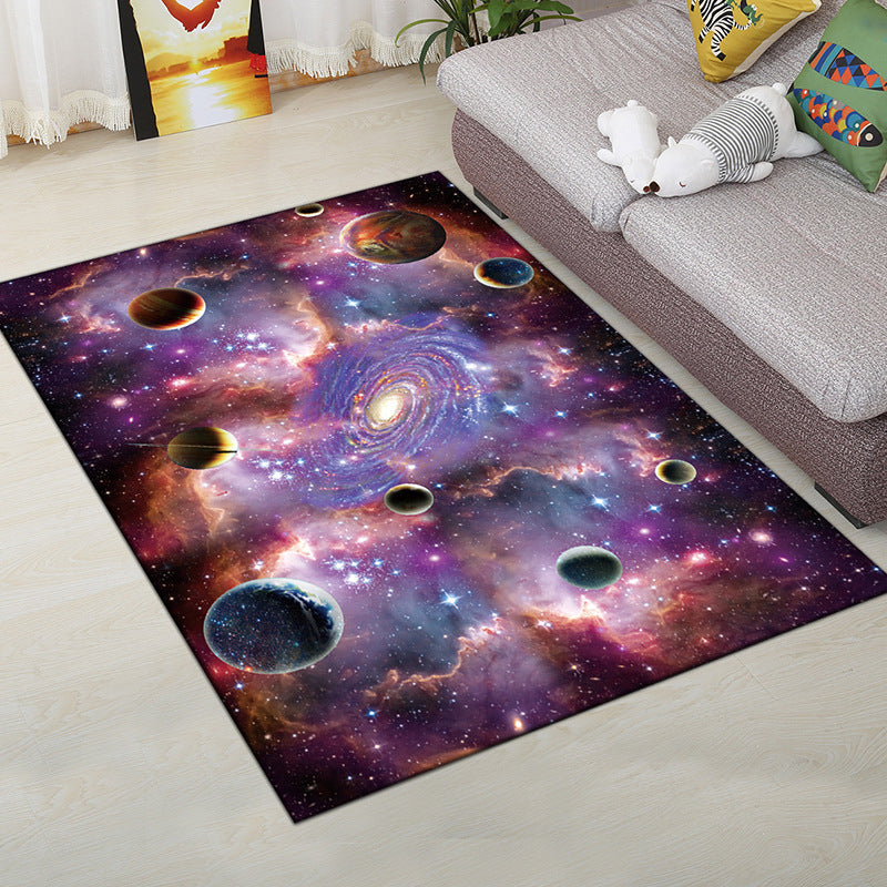 Multi-Color Moderner Teppich Polyester Digital Grafik Teppich Antirutsch Rücken Haustierfreundlicher Waschbarer Teppich für das Gästezimmer