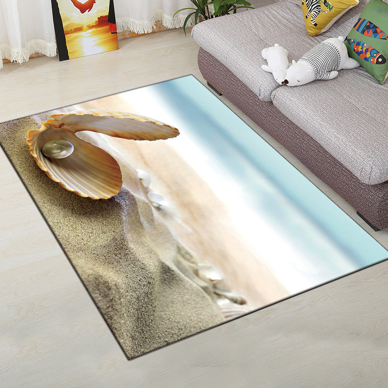 Multi-Color Moderner Teppich Polyester Digital Grafik Teppich Antirutsch Rücken Haustierfreundlicher Waschbarer Teppich für das Gästezimmer