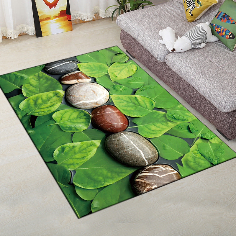 Multi-Color Moderner Teppich Polyester Digital Grafik Teppich Antirutsch Rücken Haustierfreundlicher Waschbarer Teppich für das Gästezimmer
