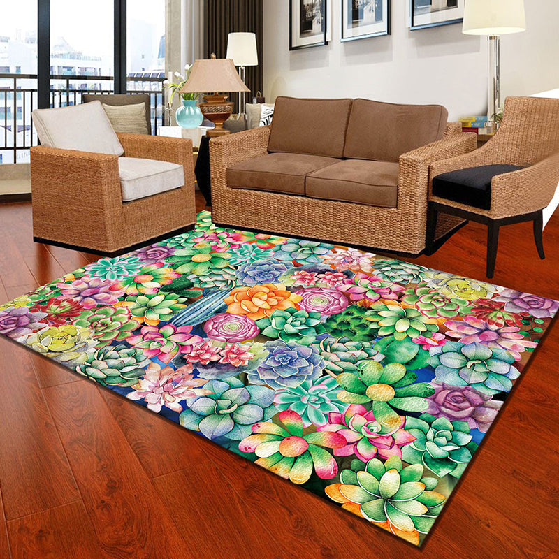 Multi-Color Moderner Teppich Polyester Digital Grafik Teppich Antirutsch Rücken Haustierfreundlicher Waschbarer Teppich für das Gästezimmer