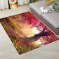 Multi-Color Moderner Teppich Polyester Digital Grafik Teppich Antirutsch Rücken Haustierfreundlicher Waschbarer Teppich für das Gästezimmer
