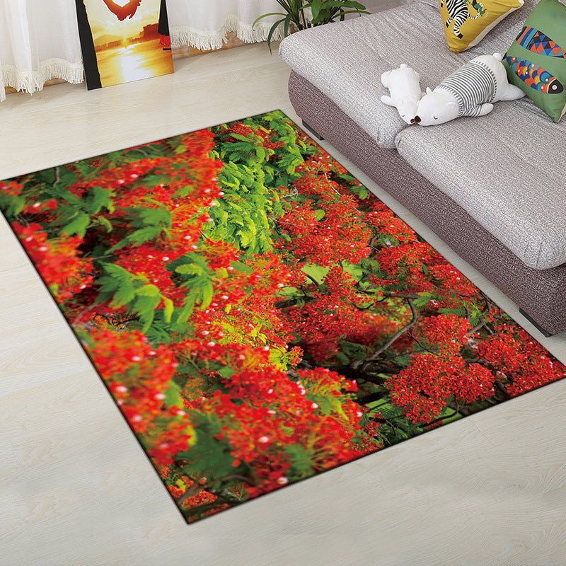 Multi-Color Moderner Teppich Polyester Digital Grafik Teppich Antirutsch Rücken Haustierfreundlicher Waschbarer Teppich für das Gästezimmer