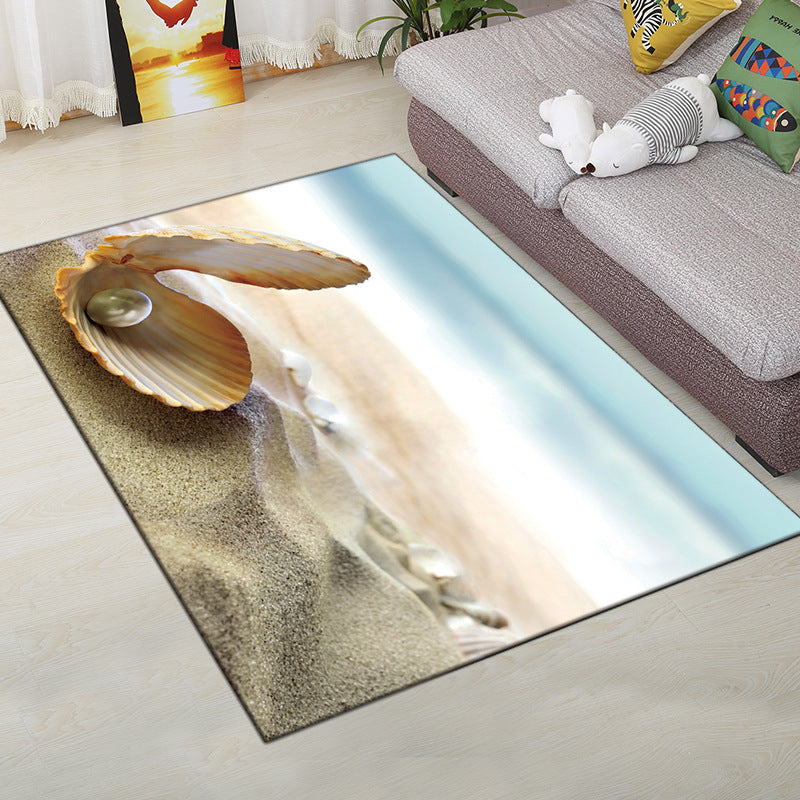 Multi-Color Moderner Teppich Polyester Digital Grafik Teppich Antirutsch Rücken Haustierfreundlicher Waschbarer Teppich für das Gästezimmer