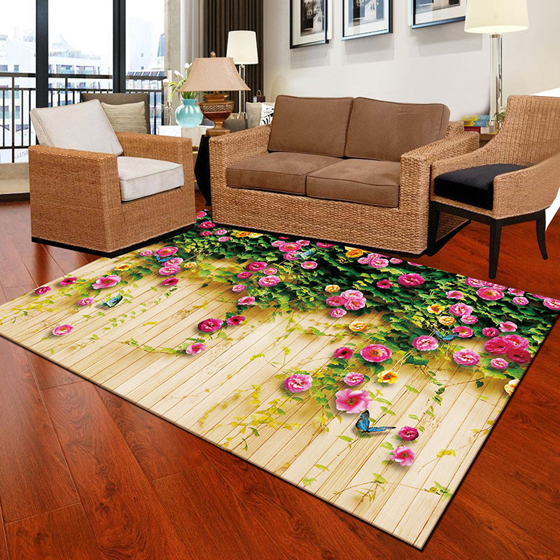 Multi-Color Moderner Teppich Polyester Digital Grafik Teppich Antirutsch Rücken Haustierfreundlicher Waschbarer Teppich für das Gästezimmer