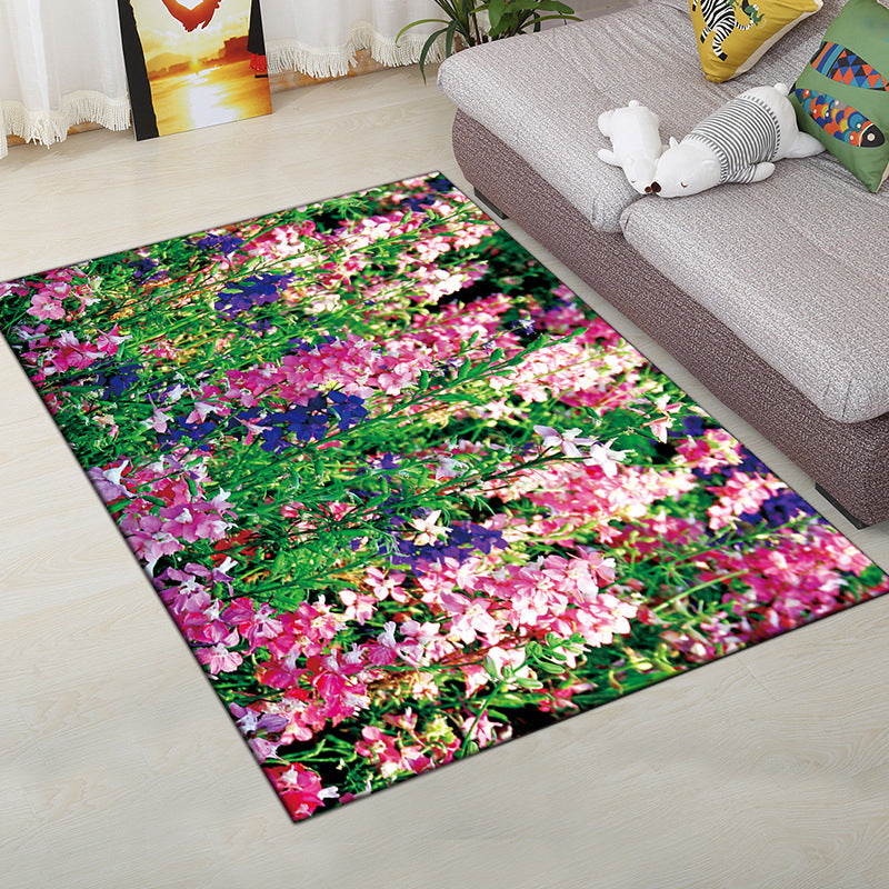 Multi-Color Moderner Teppich Polyester Digital Grafik Teppich Antirutsch Rücken Haustierfreundlicher Waschbarer Teppich für das Gästezimmer