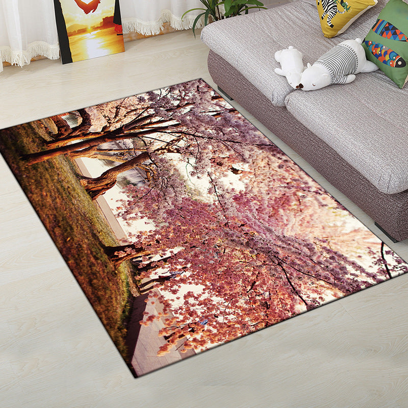 Multi-Color Moderner Teppich Polyester Digital Grafik Teppich Antirutsch Rücken Haustierfreundlicher Waschbarer Teppich für das Gästezimmer