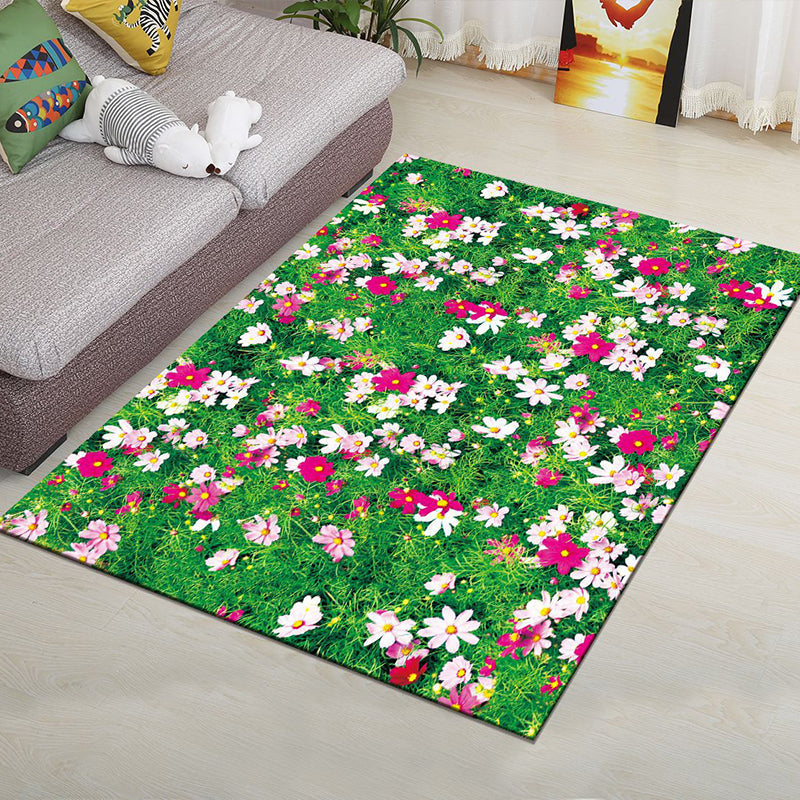 Multi-Color Moderner Teppich Polyester Digital Grafik Teppich Antirutsch Rücken Haustierfreundlicher Waschbarer Teppich für das Gästezimmer