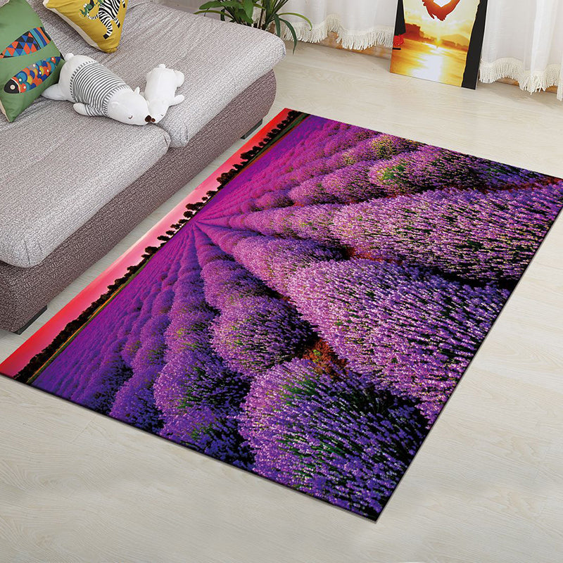 Multi-Color Moderner Teppich Polyester Digital Grafik Teppich Antirutsch Rücken Haustierfreundlicher Waschbarer Teppich für das Gästezimmer