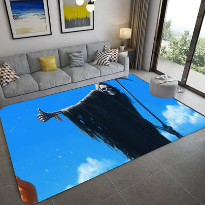 Frendorf | Hip Hop Woonkamer Tapijt Zwart Optische Illusies Skelet Tapijt Polypropeen Vlekbestendig Huisdiervriendelijk Antislip Achterkant Vloerkleed