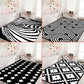 Frendorf | Zwart en Witte Novelty Vloerkleed Polypropyleen Optische Illusies Geometrisch Tapijt Vlekbestendig Huisdiervriendelijk Antislip Vloerkleed voor Thuis