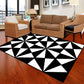 Frendorf | Zwart en Witte Novelty Vloerkleed Polypropyleen Optische Illusies Geometrisch Tapijt Vlekbestendig Huisdiervriendelijk Antislip Vloerkleed voor Thuis