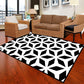 Frendorf | Zwart en Witte Novelty Vloerkleed Polypropyleen Optische Illusies Geometrisch Tapijt Vlekbestendig Huisdiervriendelijk Antislip Vloerkleed voor Thuis
