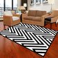 Frendorf | Zwart en Witte Novelty Vloerkleed Polypropyleen Optische Illusies Geometrisch Tapijt Vlekbestendig Huisdiervriendelijk Antislip Vloerkleed voor Thuis