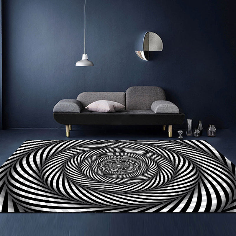 Frendorf | Ongewone Visuele Bedrog Tapijt Zwart en Wit Moderne Area Tapijt Polypropyleen Huisdiervriendelijk Machinewasbaar Antislip Tapijt voor Thuis Deco