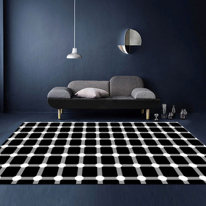 Frendorf | Ongewone Visuele Bedrog Tapijt Zwart en Wit Moderne Area Tapijt Polypropyleen Huisdiervriendelijk Machinewasbaar Antislip Tapijt voor Thuis Deco