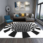 Frendorf | Interessante Novelty Kleed Zwart-Wit 3D Illusie Geruite Valkleed Vlekbestendige Huisdiervriendelijk Anti-Slip Achtergrond Kleed voor Slaapkamer