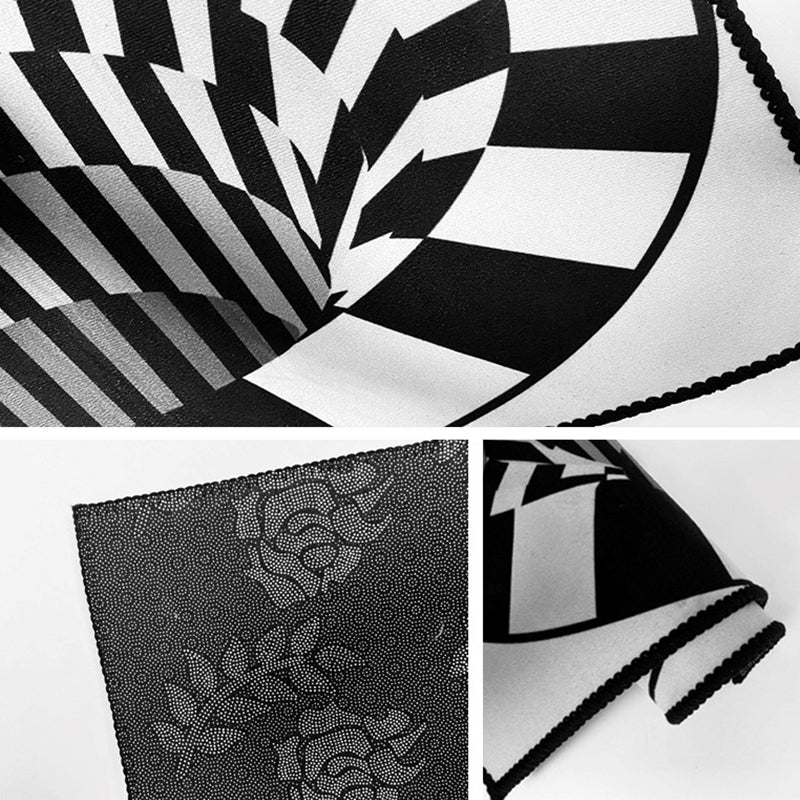 Frendorf | Interessante Novelty Kleed Zwart-Wit 3D Illusie Geruite Valkleed Vlekbestendige Huisdiervriendelijk Anti-Slip Achtergrond Kleed voor Slaapkamer