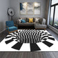 Frendorf | Interessante Novelty Kleed Zwart-Wit 3D Illusie Geruite Valkleed Vlekbestendige Huisdiervriendelijk Anti-Slip Achtergrond Kleed voor Slaapkamer