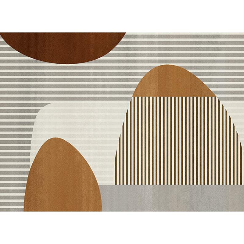 Frendorf | Beruhigende Mehrfarbige Nordische Teppich Synthetik Geometrischer Teppich Waschbar Fleckenresistent Rutschfeste Unterlage Teppich für Wohnzimmer