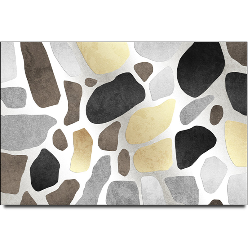 Frendorf | Beruhigende Mehrfarbige Nordische Teppich Synthetik Geometrischer Teppich Waschbar Fleckenresistent Rutschfeste Unterlage Teppich für Wohnzimmer