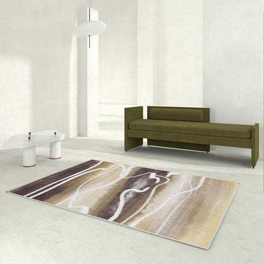 Frendorf | Beruhigende Mehrfarbige Nordische Teppich Synthetik Geometrischer Teppich Waschbar Fleckenresistent Rutschfeste Unterlage Teppich für Wohnzimmer