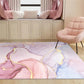 Fancy Aquarell Abstract Teppich Mehrfarbig Moderner Teppich Polyester Fleckenbeständig Rutschfeste Rückseite Waschbarer Teppich für Schlafzimmer