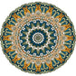 Ästhetik Mandala Teppich Mehrfarben Marokkanischer Teppich Polyester Rutschfeste Rückseite Waschbar Fleckenresistenter Teppich für Raum