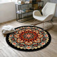 Ästhetik Mandala Teppich Mehrfarben Marokkanischer Teppich Polyester Rutschfeste Rückseite Waschbar Fleckenresistenter Teppich für Raum
