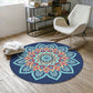 Ästhetik Mandala Teppich Mehrfarben Marokkanischer Teppich Polyester Rutschfeste Rückseite Waschbar Fleckenresistenter Teppich für Raum