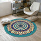 Ästhetik Mandala Teppich Mehrfarben Marokkanischer Teppich Polyester Rutschfeste Rückseite Waschbar Fleckenresistenter Teppich für Raum
