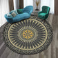 Mehrfarben Folk Art Druck Teppich Polyester Marokkanischer Bereichsteppich Rutschfeste Rückseite Haustierfreundlicher maschinenwaschbarer Teppich für das Gästezimmer