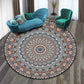 Mehrfarben Folk Art Druck Teppich Polyester Marokkanischer Bereichsteppich Rutschfeste Rückseite Haustierfreundlicher maschinenwaschbarer Teppich für das Gästezimmer