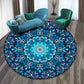 Mehrfarben Folk Art Druck Teppich Polyester Marokkanischer Bereichsteppich Rutschfeste Rückseite Haustierfreundlicher maschinenwaschbarer Teppich für das Gästezimmer