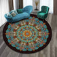 Mehrfarben Folk Art Druck Teppich Polyester Marokkanischer Bereichsteppich Rutschfeste Rückseite Haustierfreundlicher maschinenwaschbarer Teppich für das Gästezimmer