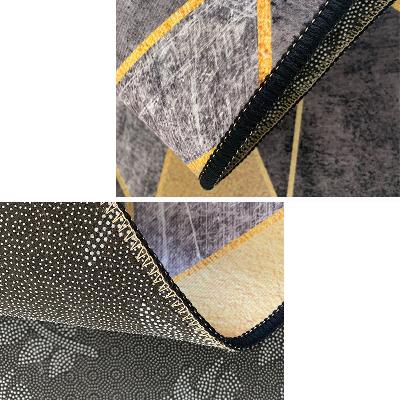 Frendorf | Nordic Home Area Rug Mehrfarbige Farbblockierung Geometrischer Teppich Synthetik Rutschfeste Unterlage Waschbar Haustierfreundlicher Teppich