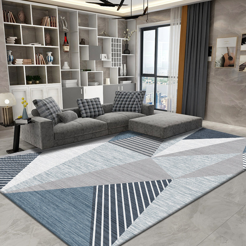 Frendorf | Nordic Home Area Rug Mehrfarbige Farbblockierung Geometrischer Teppich Synthetik Rutschfeste Unterlage Waschbar Haustierfreundlicher Teppich